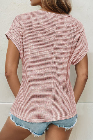 Honeycomb Textured Top - Pink