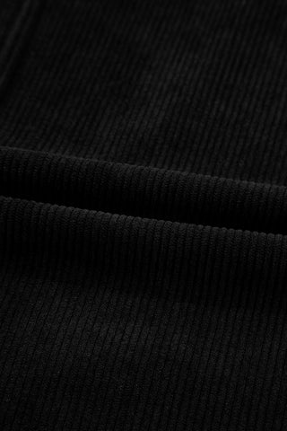 Corduroy Jumper Dress - Black