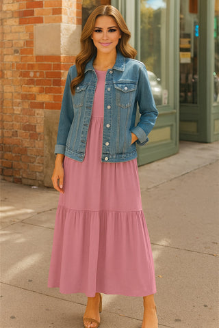 Orchid Solid Maxi Dress