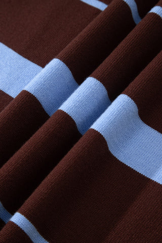 Brown and Blue Sleeveless Sweater