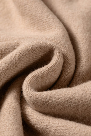 Half Sleeve Turtle Neck Sweater - Beige