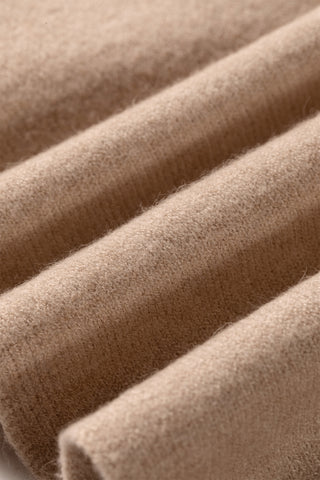 Half Sleeve Turtle Neck Sweater - Beige