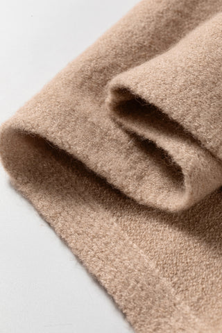 Half Sleeve Turtle Neck Sweater - Beige
