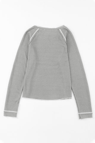 For the Love of Fall Thermal Top - Gray