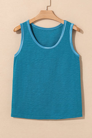 Metallic Trim Tank - Blue