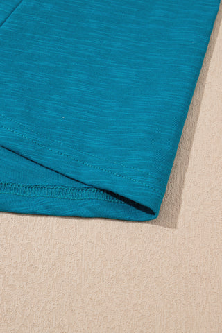Metallic Trim Tank - Blue