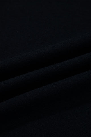 Pleated Long Sleeve Top - Black