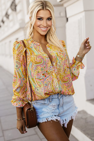 Paisley Blouse - Yellow