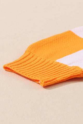 Checkered Sweater - Orange