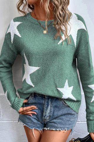 Star Sweater - Green