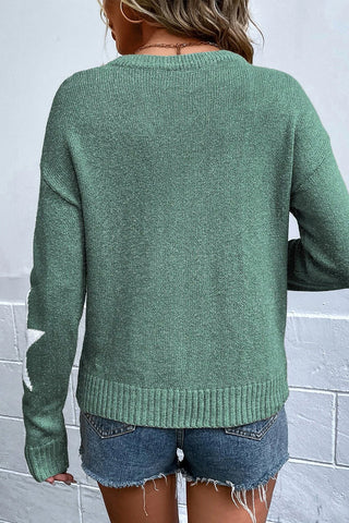 Star Sweater - Green