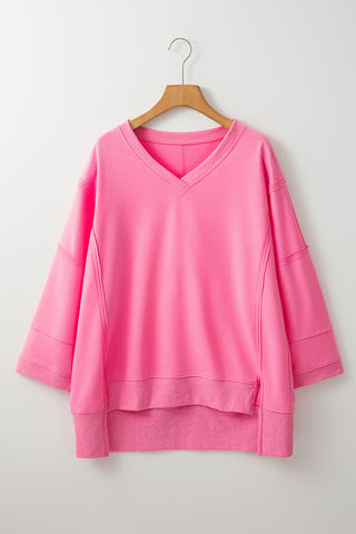 Oversized Sweatshirt - Bright Pink