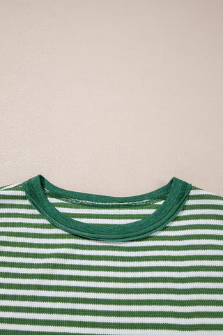 Green Striped Thermal Top