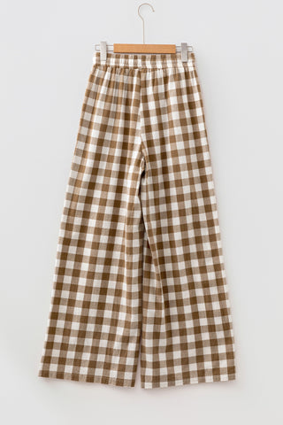Gingham Dress Pants - Brown