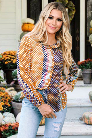 Mixed Pattern Blouse