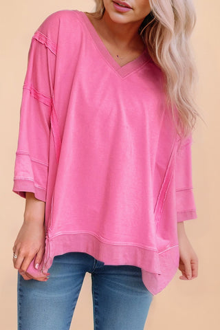 Oversized Sweatshirt - Bright Pink