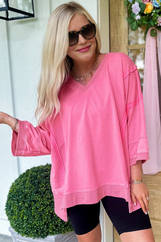 Oversized Sweatshirt - Bright Pink