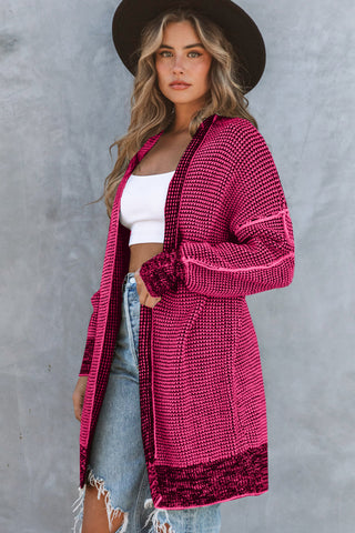 Thick and Warm Cardigan - Hot Pink