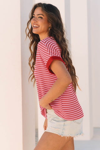 Picnic Perfect Pink Striped Top