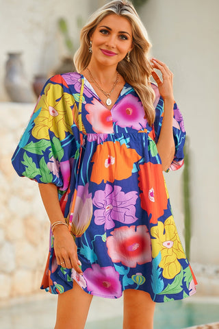 Bold Floral Shift Dress