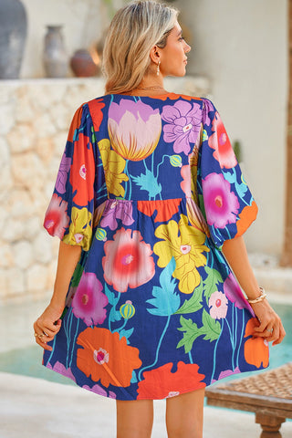 Bold Floral Shift Dress