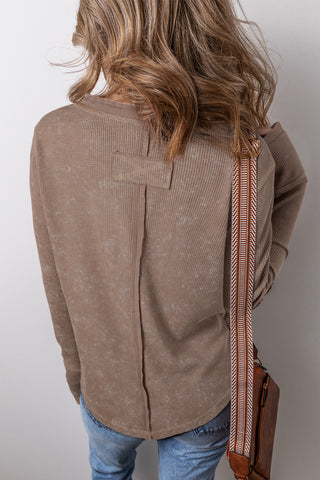 Henley Fall Top - Brown
