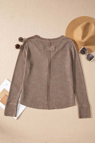 Henley Fall Top - Brown