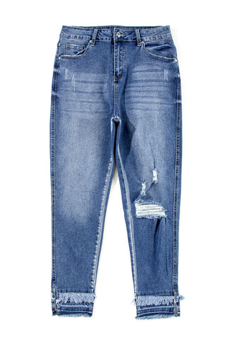 Double Fray Skinny Jeans