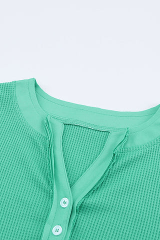 Thermal Henley Top - Green