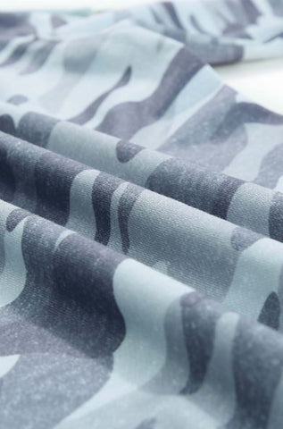 Camo Long Hoodie - Gray