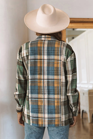 Fall Flannel Shirt - Green