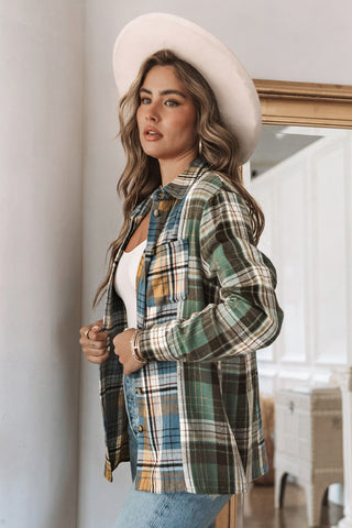 Fall Flannel Shirt - Green