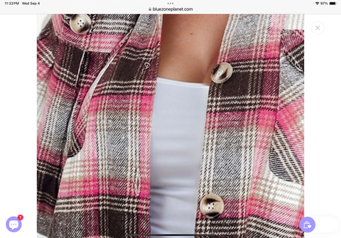 Fall Flannel Shirt - Pink