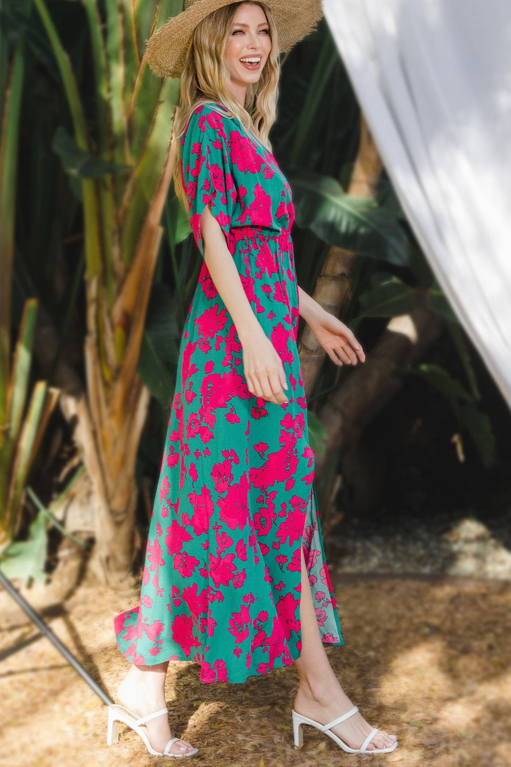 Orchid Pink and Aqua Dress