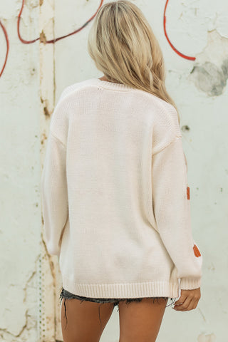 Pumpkin Cardigan - White