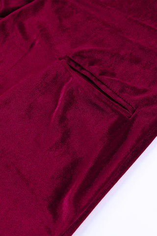 Velour Long Jacket - Red