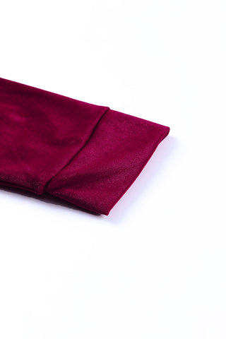 Velour Long Jacket - Red