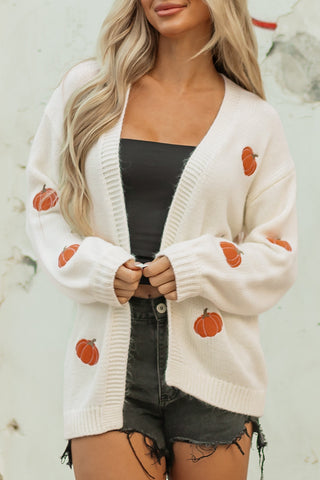 Pumpkin Cardigan - White