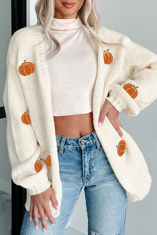 Pumpkin Cardigan - White