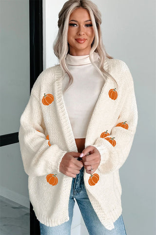 Pumpkin Cardigan - White