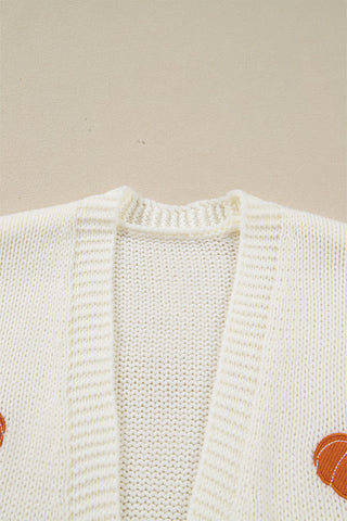 Pumpkin Cardigan - White