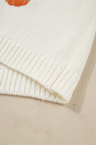 Pumpkin Cardigan - White