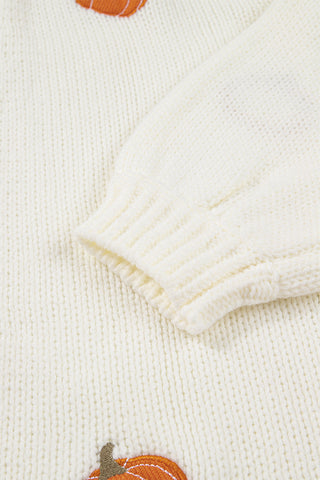 Pumpkin Cardigan - White