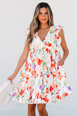 Watercolor Floral Dress