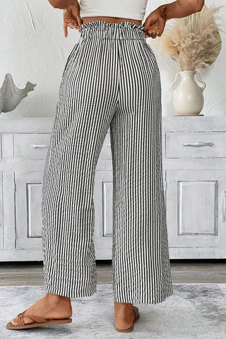 Striped Dress Pants - Black