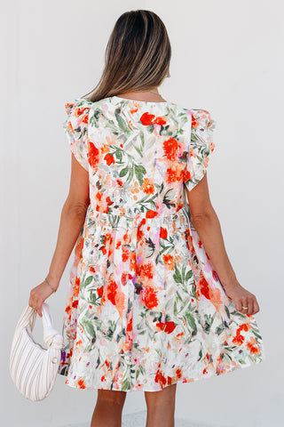 Watercolor Floral Dress