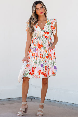 Watercolor Floral Dress