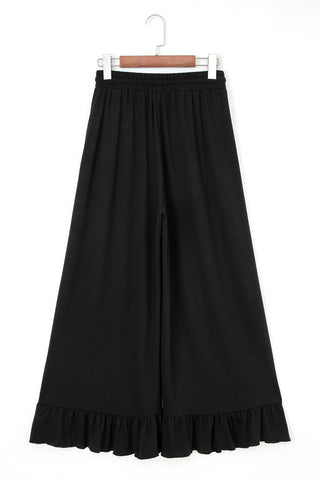 Retro Ruffle Pants - Black