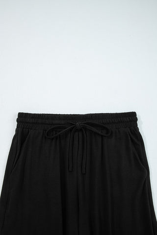 Retro Ruffle Pants - Black