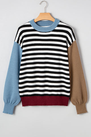 Cozy Colorblock Striped Sweater